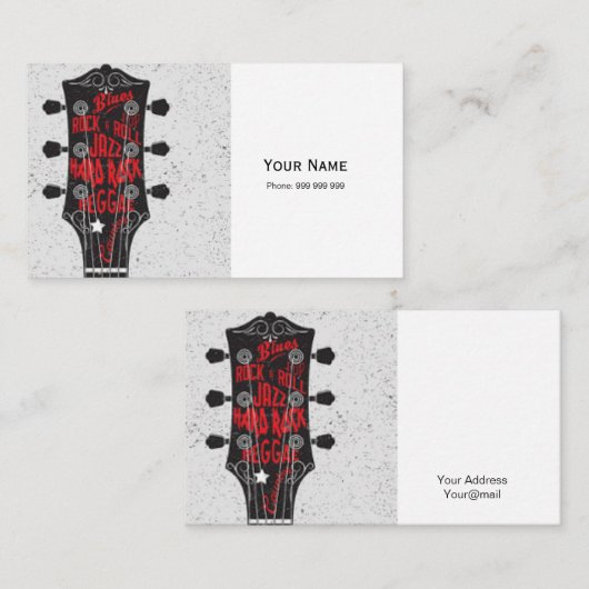 ギタープレーヤー 名刺 (正面/裏面)