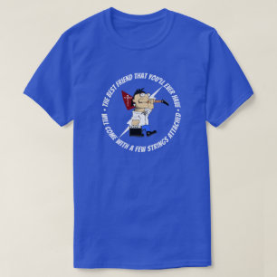 ギタープレー最高のヤーのフレンド漫画が再び道路に Tシャツ