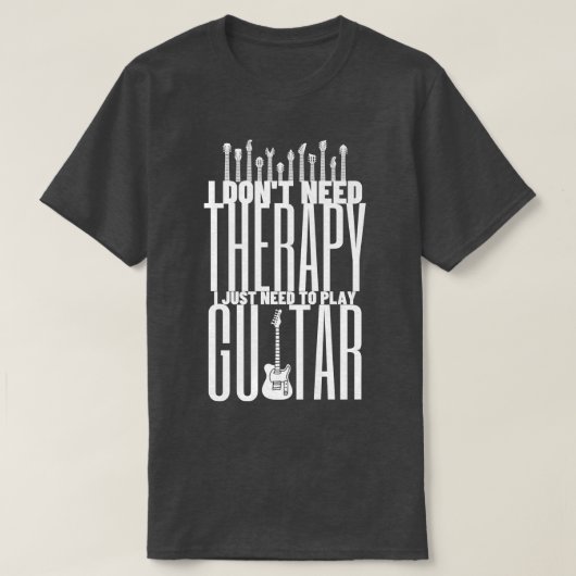 ギタープレー遊ヤーが必要だおもしろい- Guitar63 Tシャツ (デザイン正面)