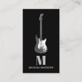 ギタープロフェッショナルミュージシャンカスタムQRコードバス 名刺 (正面)