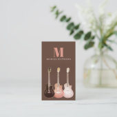 ギタープロフェッショナルミュージシャンカスタムQRコード 名刺 (スタンド正面)