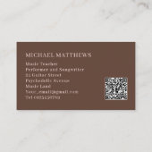 ギタープロフェッショナルミュージシャンカスタムQRコード 名刺 (裏面)