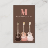 ギタープロフェッショナルミュージシャンカスタムQRコード 名刺 (正面)