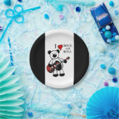 ギターベアーロック&音楽転が子供の誕生日パーティー ペーパープレート (パーティー)