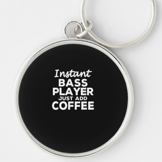 ギターベースおもしろい選手ギフトコーヒー愛好家 キーホルダー (正面)