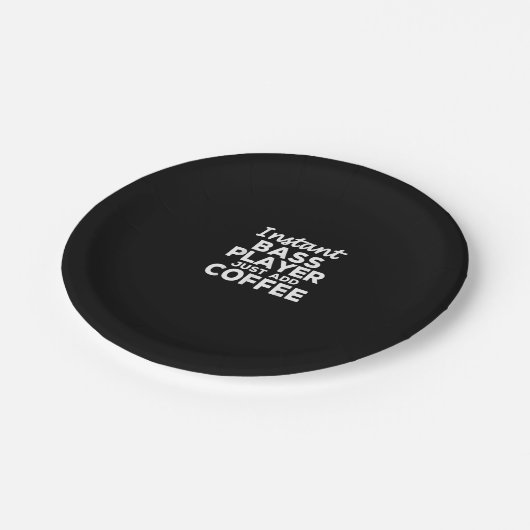 ギターベースおもしろい選手ギフトコーヒー愛好家 ペーパープレート (アングル)