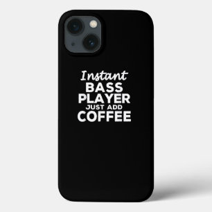 ギターベースおもしろい選手ギフトコーヒー愛好家 iPhone 13ケース