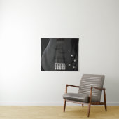 ギターベース楽器ブラック タペストリー (インサイチュ(横))