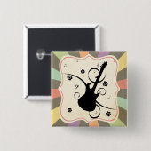 ギターボタン 缶バッジ (正面&裏面)