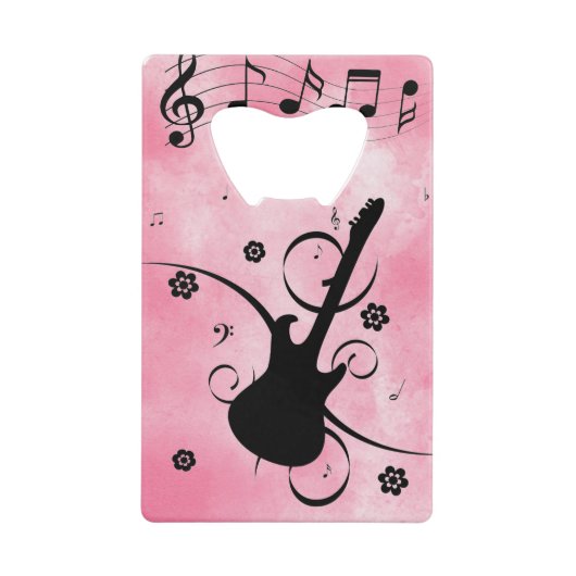 ギターボトルオープナー クレジットカード栓抜き (正面)