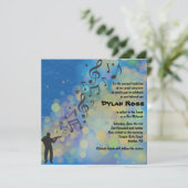 ギターボーイこうもりバー(ユダヤ教の)バル・ミツバー招待状 招待状 (スタンド正面)