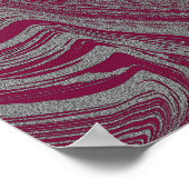 ギターポスタグランジー、ダークピンク ポスター (角)