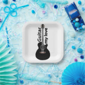 ギターマイラブギターミュージカルパーティー ペーパープレート (パーティー)