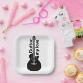 ギターマイラブギターミュージカルパーティー ペーパープレート (パーティー)