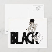 ギターマンの黒人 ポストカード (正面/裏面)