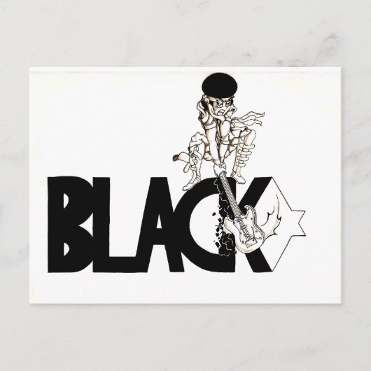 ギターマンの黒人 ポストカード (正面)