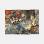 ギターマン フリースブランケット (正面(横))