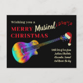 ギターミュージカルメリークリスマスバジェット シーズンポストカード (正面)