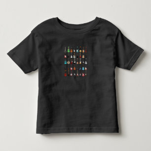 ギターミュージカル楽器ロックアンドロール トドラーTシャツ