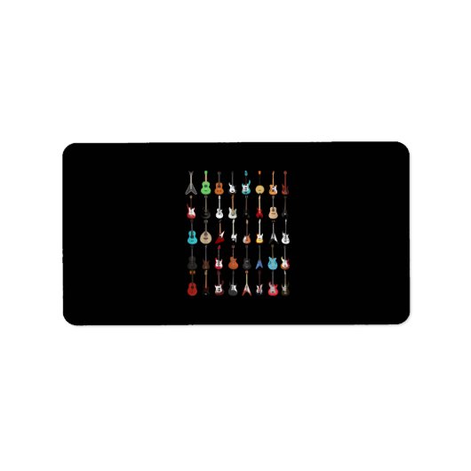 ギターミュージカル楽器ロックアンドロール ラベル (正面)