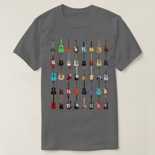 ギターミュージカル楽器(Rock N Roll Tee) Tシャツ (デザイン正面)