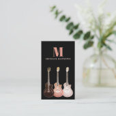 ギターミュージシャンと音楽先生 名刺 (スタンド正面)