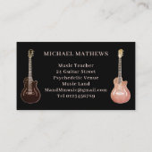 ギターミュージシャンと音楽先生 名刺 (裏面)