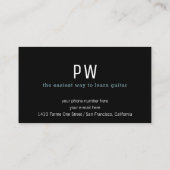 ギターミュージシャンのギターピック付き名刺 名刺 (裏面)