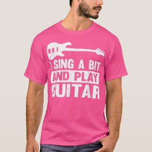 ギターミュージックギタリスト私は少し歌ってギタ遊を歌う Tシャツ