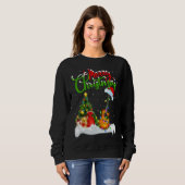 ギターミュージッククリスマスデコレーションSanta Guitar Chris スウェットシャツ (正面フル)