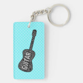 ギターミュージックノート文字 キーホルダー (裏面)