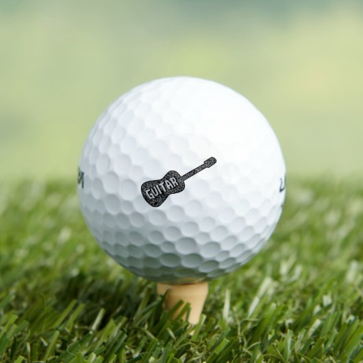 ギターミュージックノート文字 ゴルフボール (インサイチュ 木)