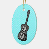 ギターミュージックノート文字 セラミックオーナメント (左)