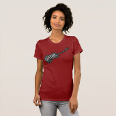 ギターミュージックノート文字 Tシャツ (正面フル)