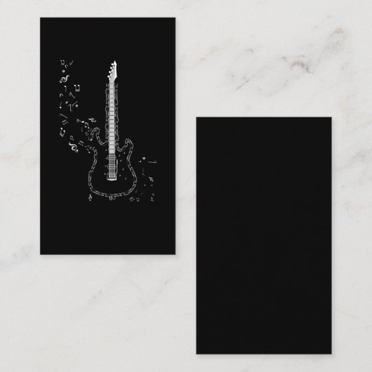 ギターミュージックノート楽器ミュージシャンギタリスト 名刺 (正面/裏面)