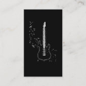ギターミュージックノート楽器ミュージシャンギタリスト 名刺 (正面)