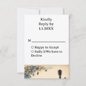 ギターミュージックノート花 出欠カード (裏面)