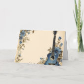 ギターミュージックノート花 招待状 (裏面)