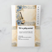 ギターミュージックノート花（青） 招待状 (内部)