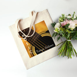 ギターミュージックバッグパーソナライズされた名 |ギタリスト トートバッグ