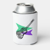 ギターミュージックヒーローレトロイラストレーションクーラーボックス 缶クーラー (缶裏面)