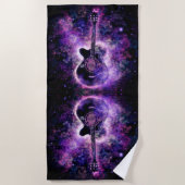 ギターミュージックビーチタオル ビーチタオル (正面)