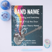 ギターミュージックフライヤー チラシ (シングル)