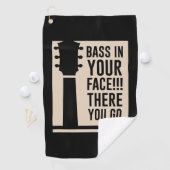 ギターミュージックベースの顔 ゴルフタオル (インサイチュ)
