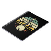 ギターミュージックレトロバンジョマウンテンズ&サン80sグラ ノートブック (左側)