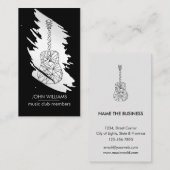 ギターミュージックワールド先生プレイヤーシルバーグレイ 名刺 (正面/裏面)