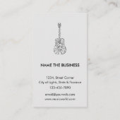 ギターミュージックワールド先生プレーヤーグレイブラック 名刺 (裏面)