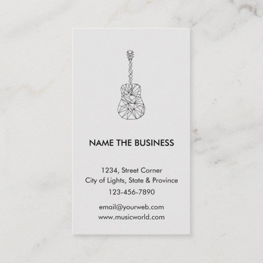 ギターミュージックワールド先生プレーヤーグレイブラック 名刺 (裏面)