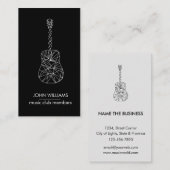 ギターミュージックワールド先生プレーヤーグレイブラック 名刺 (正面/裏面)