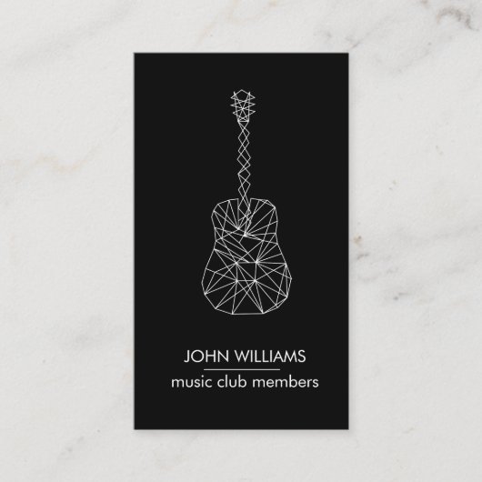 ギターミュージックワールド先生プレーヤーグレイブラック 名刺 (正面)